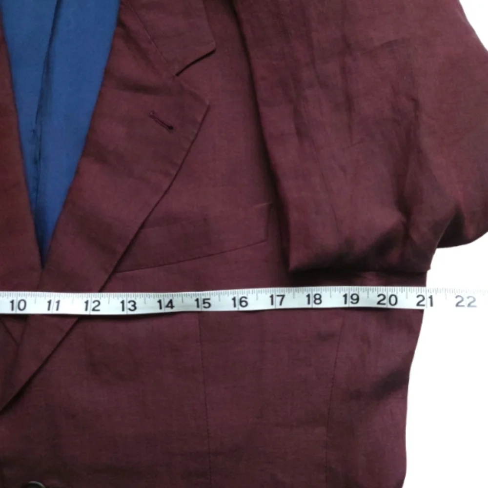 BOSS HUGO BOSS Linen Jacket Blazer Burgundy Wine size IT 48